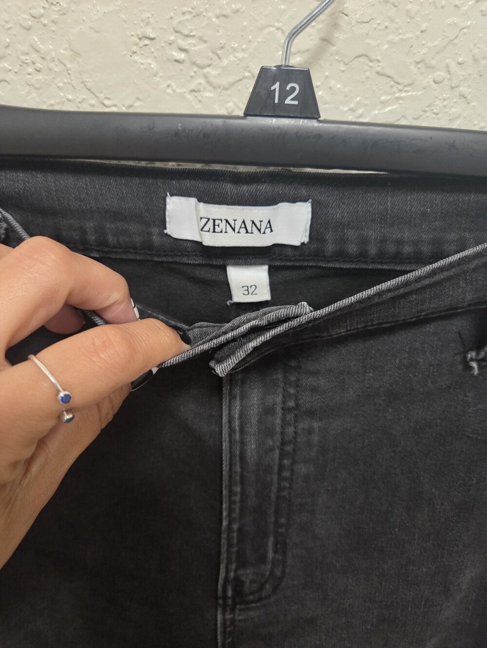 Zenana High-Waist Black Flared Jeans - Women's Stretch Denim - Picture 4 of 6